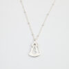 Collar SANTINA grande de plata 925 con cadena de bolitas