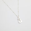 Collar SANTINA grande de plata 925 con cadena de bolitas - Imagen 4