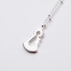 Collar SANTINA grande de plata 925 con cadena de bolitas - Imagen 3