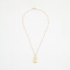 Collar SANTINA grande de plata 925 Oro amarillo con cadena de bolitas - Imagen 3