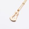 Collar SANTINA grande de plata 925 Oro amarillo con cadena de bolitas