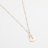 Collar SANTINA grande de plata 925 Oro rosa con cadena de bolitas - Imagen 3