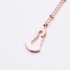 Collar SANTINA grande de plata 925 Oro rosa con cadena de bolitas