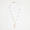 Collar SANTINA grande de plata 925 Oro rosa con cadena de bolitas - Imagen 2