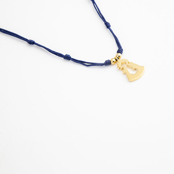 Collar BASIC nudos SANTINA grande plata 925 Oro amarillo - Imagen 3