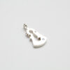 Colgante Oro blanco 18kt. mediano con Diamante - Imagen 2