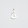 Colgante Oro blanco 18kt. mediano con Diamante