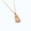 Collar Oro rosa 18kt. mini con pavé de Diamantes