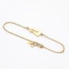 Pulsera SANTINA de plata 925 con recubrimiento de Oro amarillo tamaño mediano