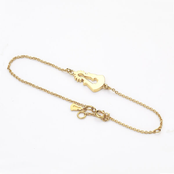 Pulsera SANTINA de plata 925 con recubrimiento de Oro amarillo tamaño mediano