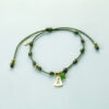 Pulsera basic Plata 925 acabado Oro amarillo con piedra natural - Imagen 2