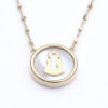 Collar Santina nácar mediano Plata acabado Oro amarillo - NOVEDAD - Imagen 2