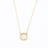 Collar Santina nácar mediano Plata acabado Oro amarillo - NOVEDAD