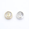 Pendientes Santina nácar Plata acabado Oro amarillo - NOVEDAD - Imagen 3