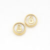 Pendientes Santina nácar Plata acabado Oro amarillo - NOVEDAD - Imagen 2