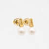 Pendientes Santina Plata de Ley 925 con baño de Oro amarillo y perla cultivada