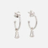 Pendientes aro con charms SANTINA en Plata de Ley 925