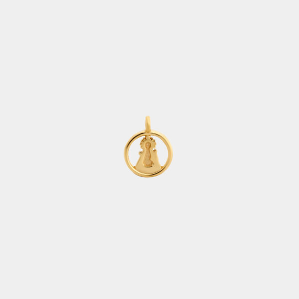 Collar SANTINA aro pequeño Oro amarillo 18kt - Imagen 4