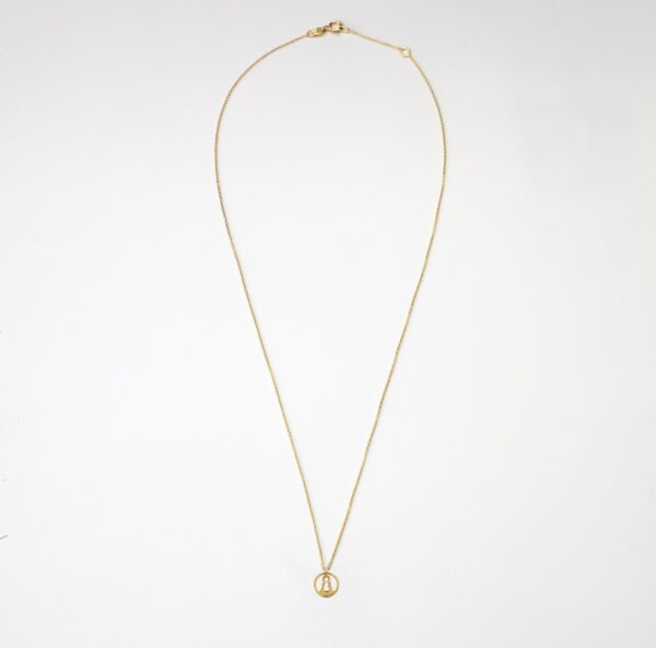 Collar SANTINA aro pequeño Oro amarillo 18kt - Imagen 2