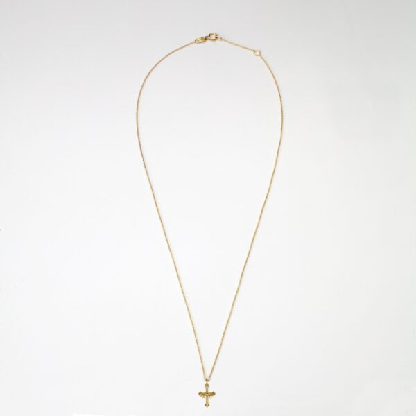 Collar Cruz de La Victoria Oro amarillo 18kt. mini - Imagen 2